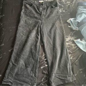 Free People, Black, Wide Leg Jeans